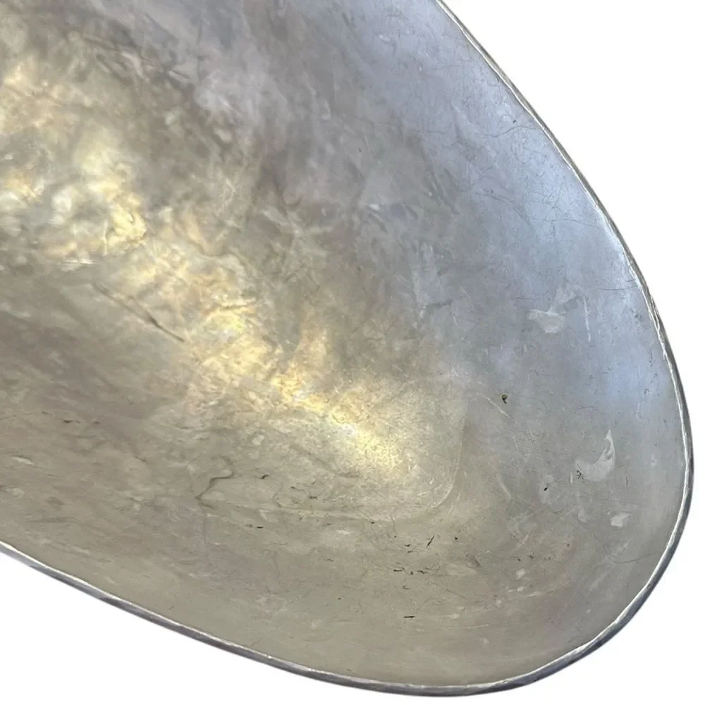 Palmer Smith Art Deco Machine Age Centerpiece Footed Bowl Hammered Aluminum